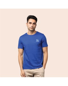 Greys&Blues Pima Round Neck T-Shirt-Royal Blue